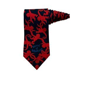 Ralph Marlin Hasbro Barrel Of Monkeys 1996 Vintage Novelty Necktie Polyester